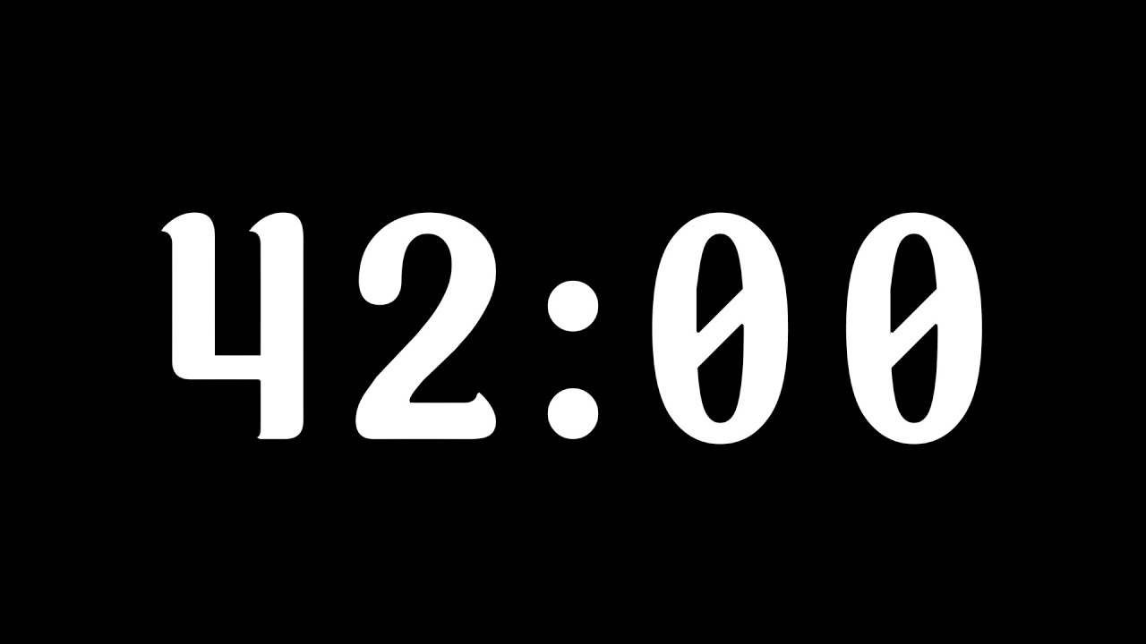 🕒 42-Minute Silent Timer with Alarm ⏳🔔