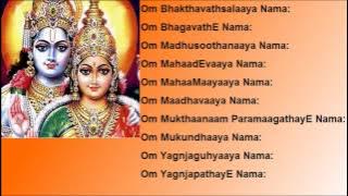 Vishnu Ashothram With English Lyrics