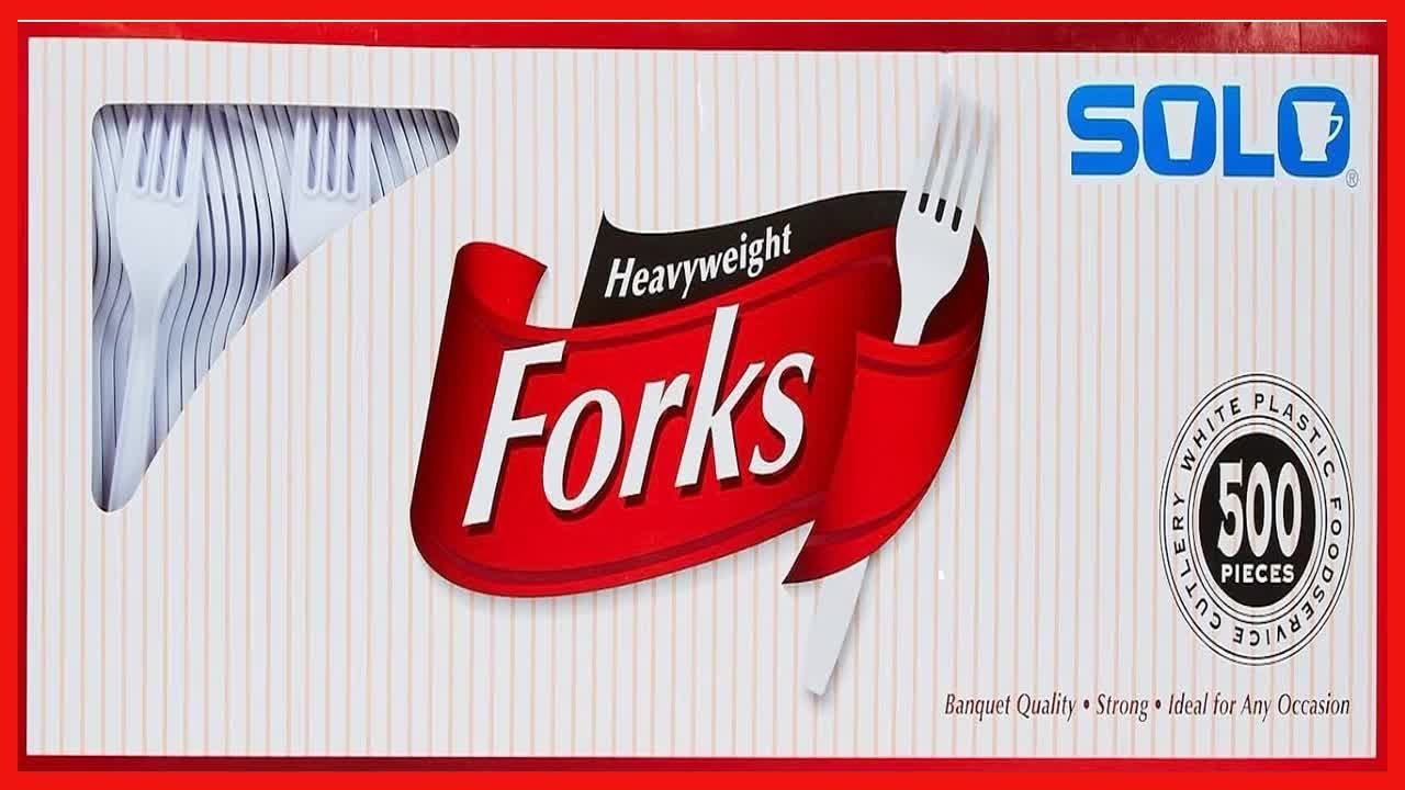 SOLO Plastic Forks, White, 500 Ct Tej YouTube