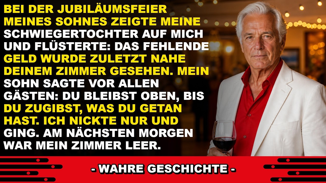 Am Tag der Jubiläumsfeier meines Sohnes stand ich in der Küche, als meine Schwiegertochter mich vor allen Gästen des Diebstahls beschuldigte – und mein Sohn befahl mir, in mein Zimmer zu gehen,...