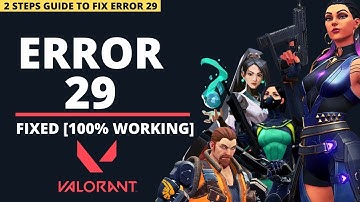 Valorant Error 29 FIXED | No Internet Found | There was an error connecting to the platform |