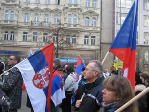 Kosovo je Srbija - demonstrace proti nezávislosti Kosova - YouTube