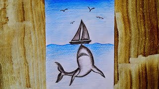 SHARK DRAWING / JAWS DRAWING / KÖPEK BALIĞI ÇİZİMİ / JAWS ÇİZİMİ #sharkdrawing@sebnem_yucel