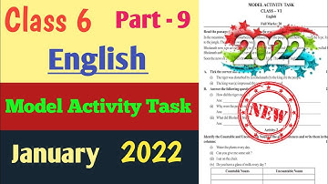 model activity task part 9, january 2022, class 6 English model activity task 2022