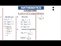 LAWS OF LOGARITHMS