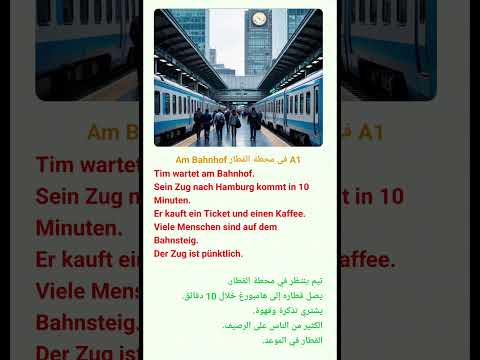 فى محطة القطار تعلم  اللغةالالمانية
