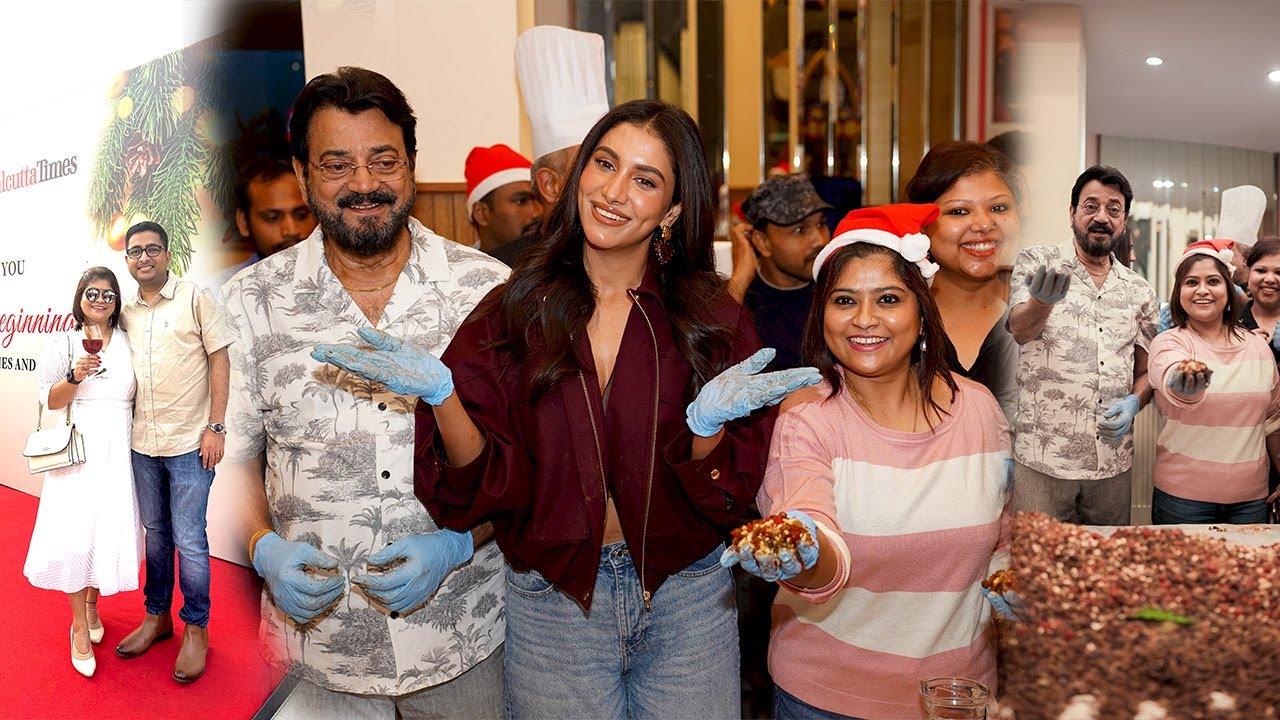 Rukmini & Chiranjit at Flurys with @TheBongTrippers Cakes for Christmas 🎅 