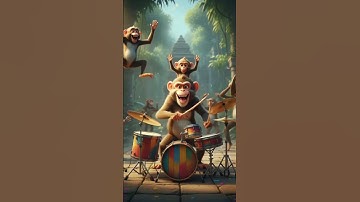 Jungle Jam: Monkey Band Rock Out!​#MonkeyBand​#JungleJam​#AnimalMusic​#CartoonAnimation​#viralvideo