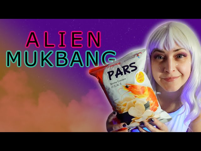 ASMR Alien Mukbang With Tapping, Crispy, Crunchy, Carbonated and Jelly Sounds
