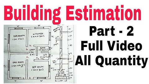 Building Estimation | Estimation of Building | Estimation and Costing | House Estimation 2024