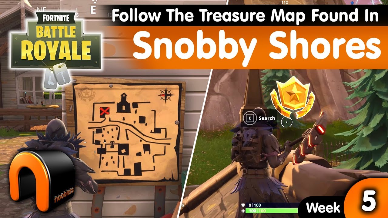 Follow The Treasure Map Found In Snobby Shores FORTNITE - Snobby Shores 