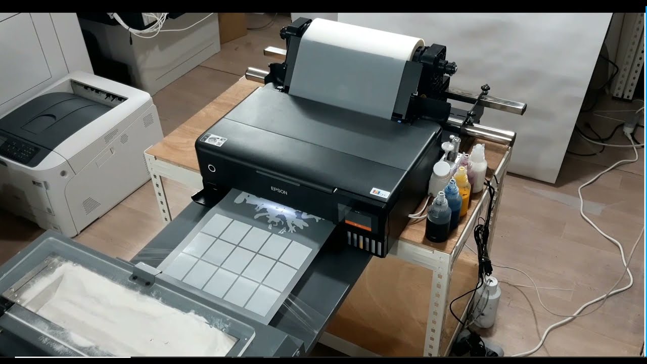 Epson L8180 Roll to Roll DTF printer , 검정색마스크제작, 철판인쇄, 알루미늄판인쇄, 마스크제작,  소량마스크제작, 커스텀마스크제작 - YouTube
