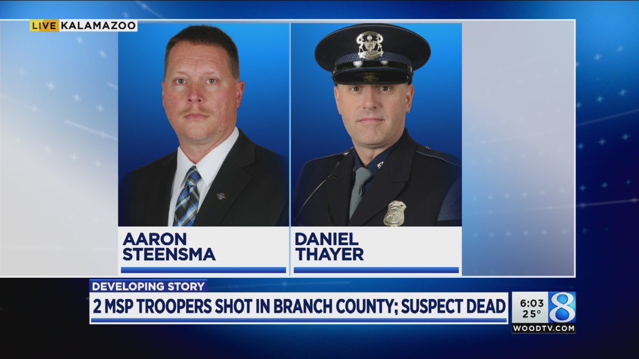 MSP: 2 troopers shot in Branch County, suspect dead - YouTube