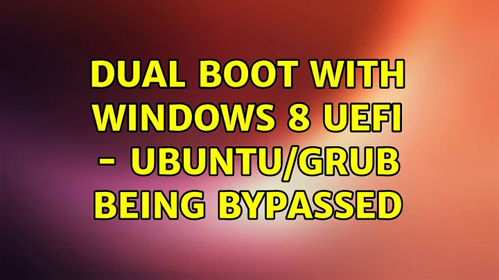 Ubuntu: Dual Boot with Windows 8 UEFI - Ubuntu/GRUB Being Bypassed (2 Solutions!!)