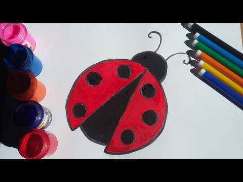 Vẽ Bọ Cánh Cam Đơn Giản - Easy Painting ladybug / Gòn Handmade