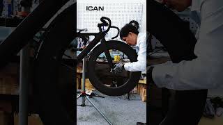 Installing wheels and bottom bracket for track bikes.#icancycling