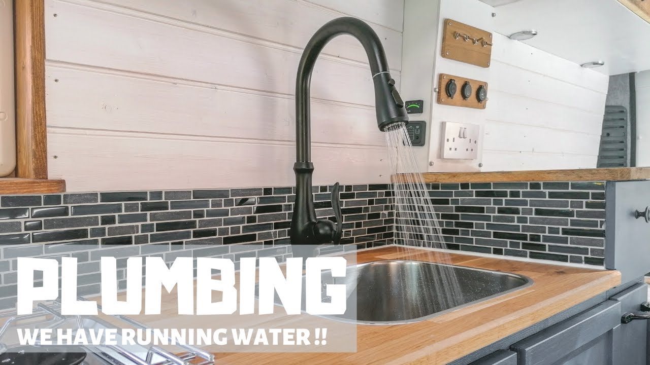 How to plumb in a tap and sink in a diy campervan conversion... easy