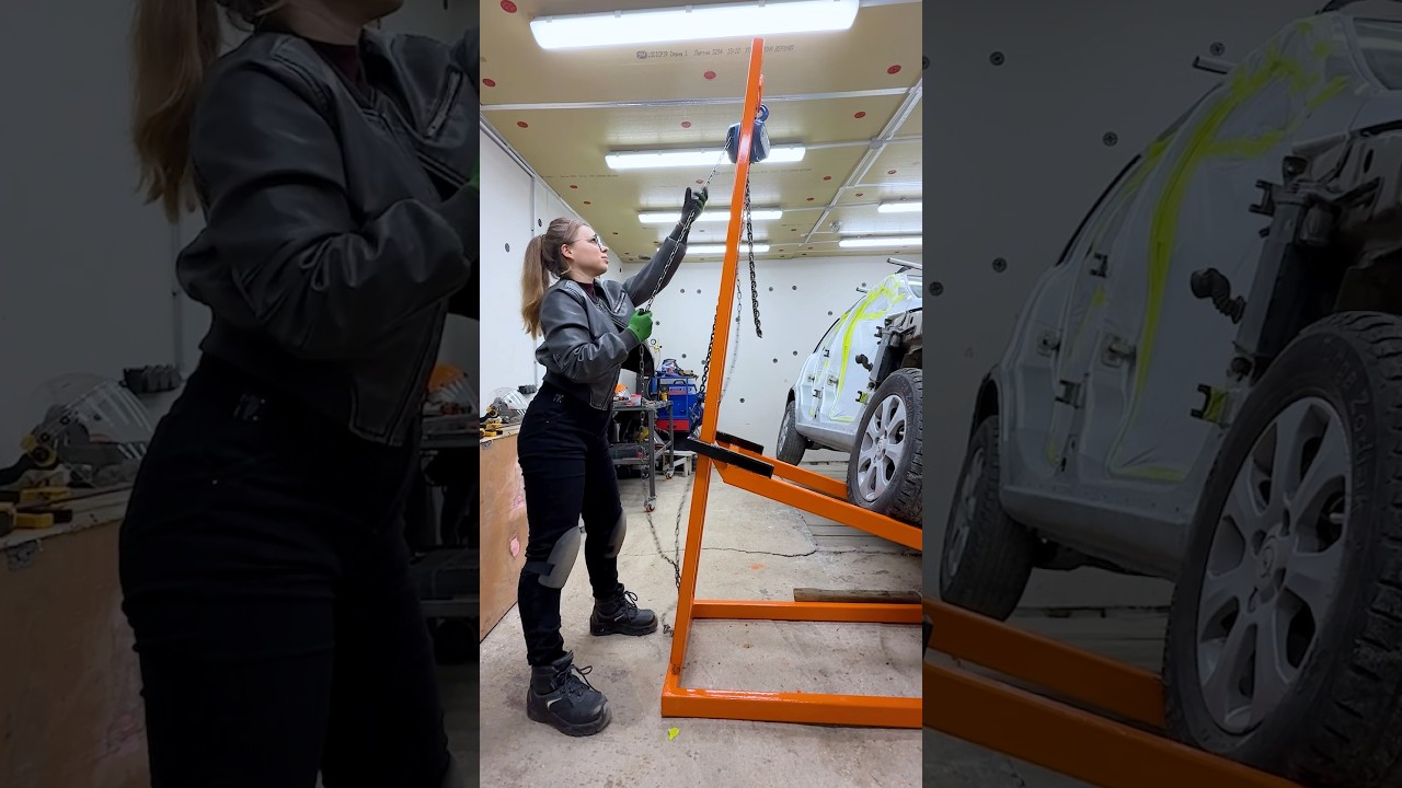 СВАРИЛА себе ПОДЪЁМНИК для авто! 🔥 #наташкаплюс #diy #welding