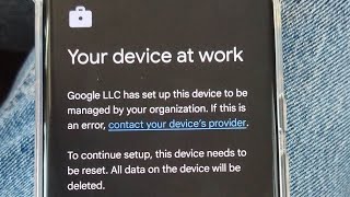 Google Pixels All Models device managed by admin automatically resetting soon No pc paid Bypass