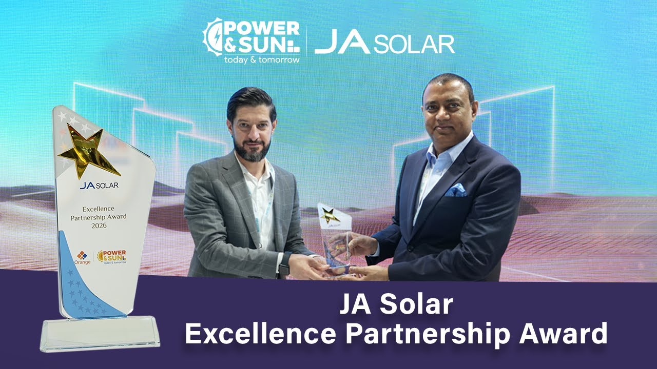 Power & Sun Receives JA Solar Excellence Partnership Award | WFES 2026