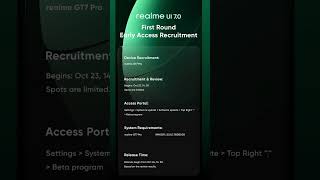 Realme UI 7.0  Android 16 beta program early access rollout for Realme GT7 pro