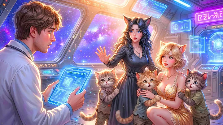 Single-Dad Human Vet Quit Dating—Until 2 Cat Alien Women Brought 5 Kids and a “Perfect Match” File