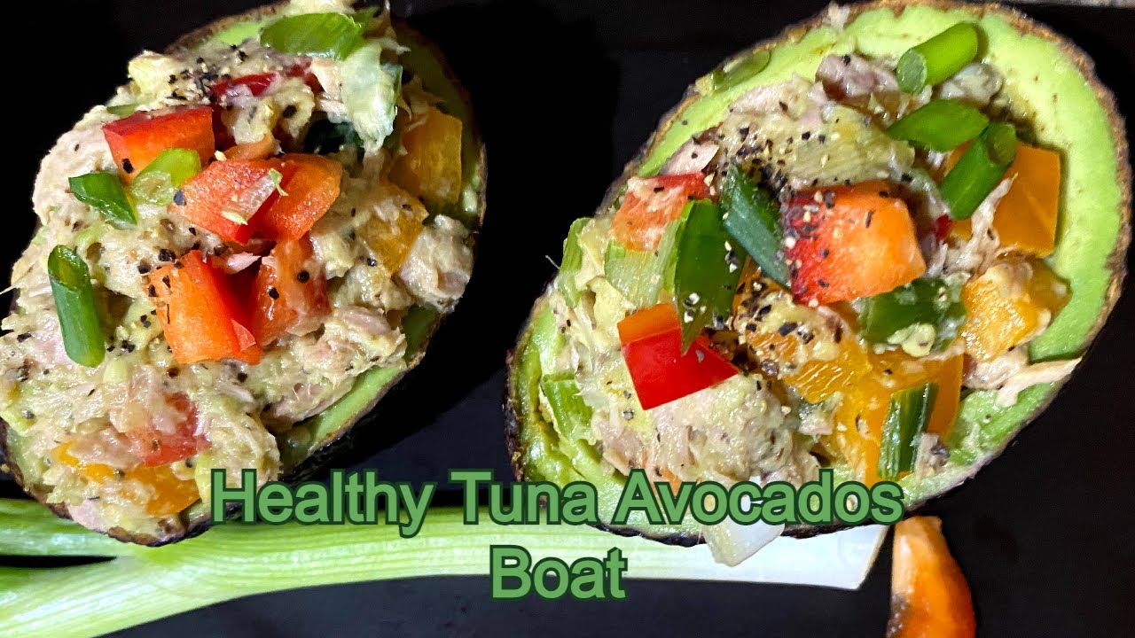 Avocados Tuna BoatHeart Friendly Keto and Low Carb, Healty food