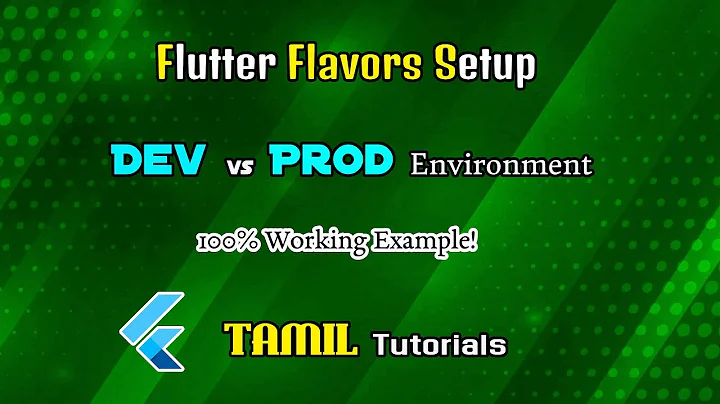 Flutter Flavors Tutorial | Dev & Prod Setup | Multiple Environments  Android iOS Tamil | Dilip Coder