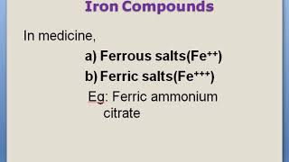 Official preparation of iron and calcium -INORGANIC PHARMACEUTICAL CHEMISTRY