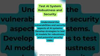 Test AI System Robustness and Security #softwaretesting #aiintesting