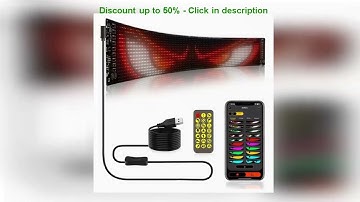 LED Matrix Pixel Panel Display Screen Flexible RGB Car Pattern Graffiti Scrolling Text Animation