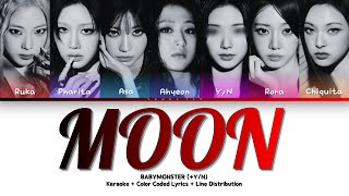 BABYMONSTER - MOON (YOU as a MEMBER OT7) | Karaoke   Line Distribution 