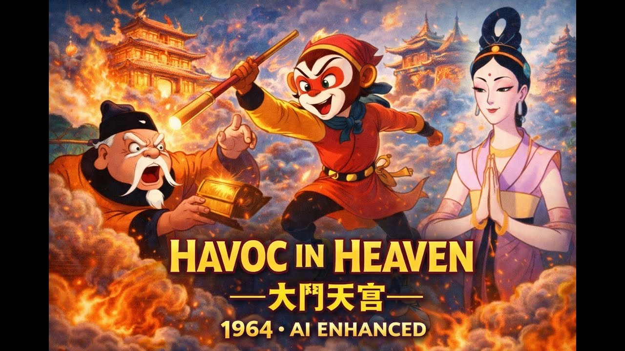 Havoc In Heaven - 大鬧天宮- Monkey King - 1964 – AI Restored
