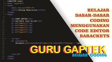 Belajar Dasar Coding Menggunakan Code Editor Brackets