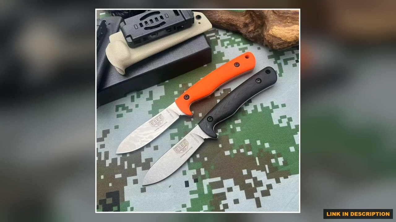 ESEE AGK Stainless Steel High Hardness Self Defense Straight Knife for Hiking Exploration Survival