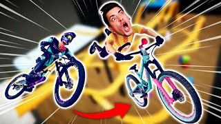 Racing the CRAZIEST BIKE TRACKS with @SpyCakes! (Descenders)