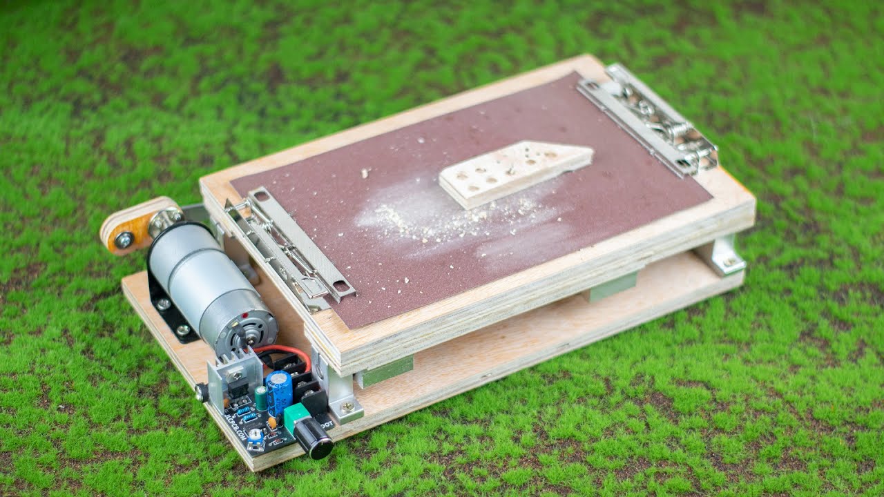 How to make Powerful Electric Sander With DC Motor YouTube