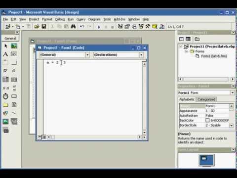 Cara Mudah Belajar Visual Basic 6.0 - Dasar Dasar Operasi Visual Basic 6.0