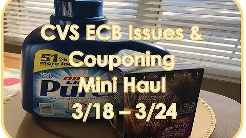CVS ECB Issues & Couponing Mini Haul 3/18-3/24