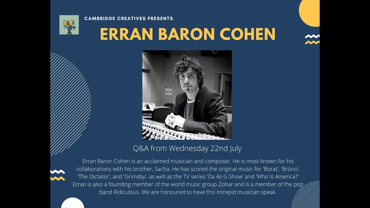 Erran Baron Cohen Q&A | Cambridge Creatives - YouTube