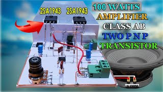 DIY Class AB Powerful Amplifier With Two 2SA1943 Transistor / super simple