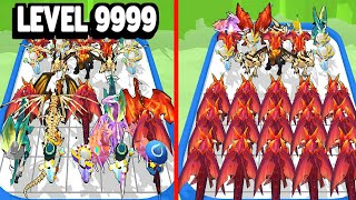 Max Level In Merge Battle 3D: Dragon Fight All Dragons And Warriors Unlocked screenshot 3