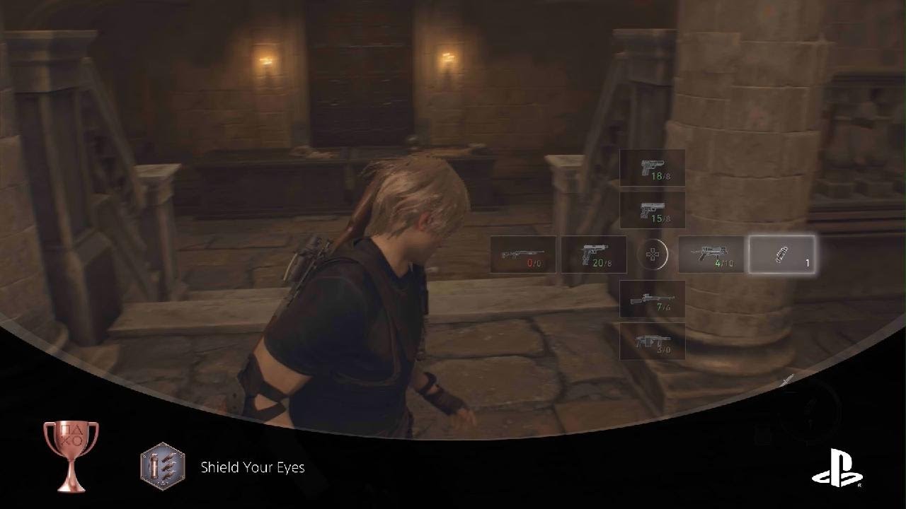 Resident Evil 4 SHIELD YOUR EYES TROPHY