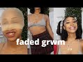 faded grwm: wig install, makeup + more