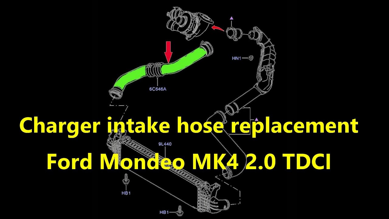Ford Mondeo MK4 2.0TDCi 85KW 2009 Charger intake hose replacement