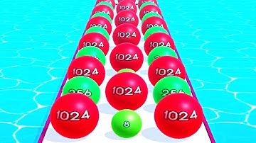 Faster Run 2048 - Ball game 3D ! All Levels Gameplay Part 119 android,ios