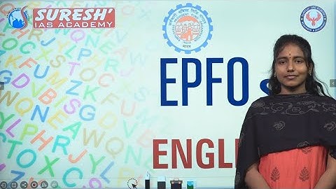 EPFO SSA - ENGLISH | SURESH IAS ACADEMY