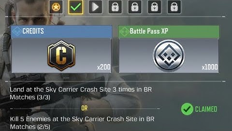Call Of Duty Mobile Land at the Sky Carrier Crash Site 3 times in BR Matches Task Complete