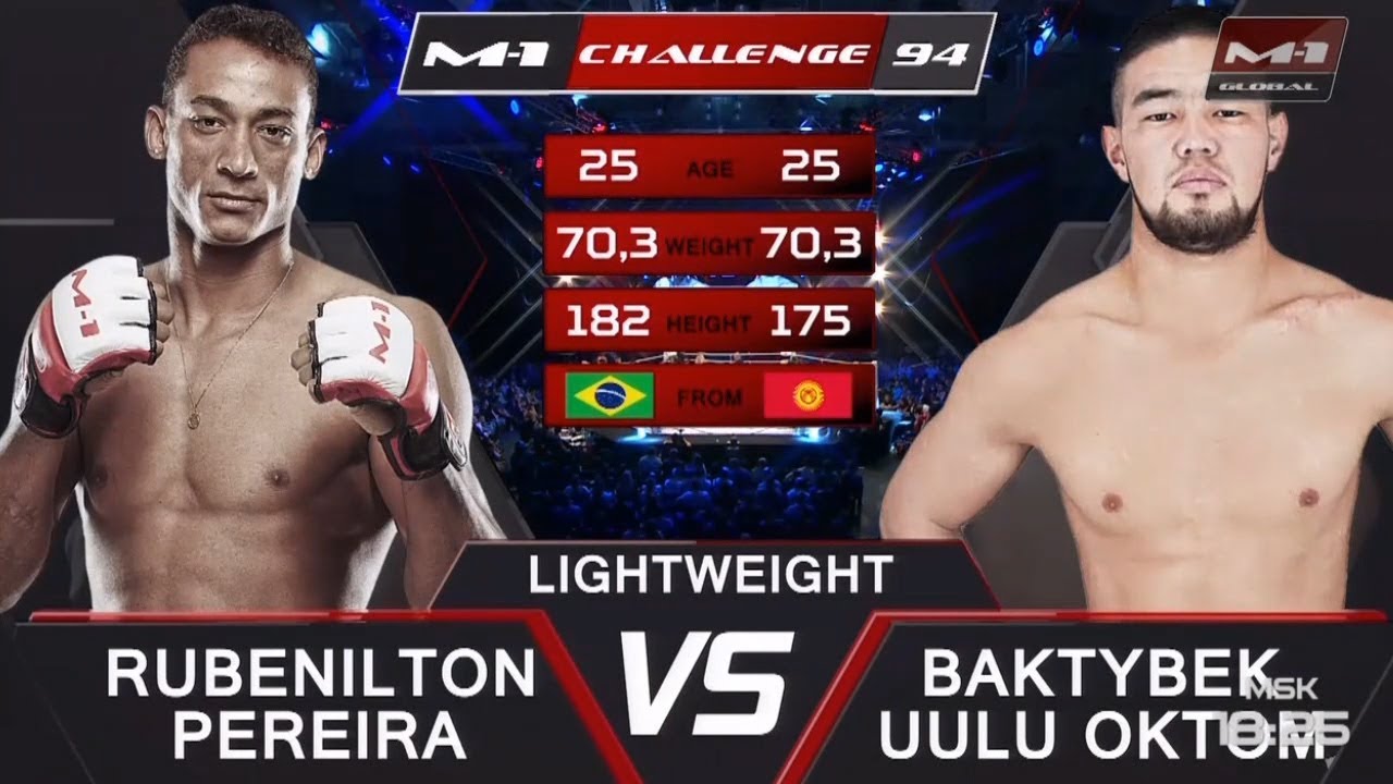Рубенилтон Перейра vs Бактыбек Уулу Октом, M-1 Challenge 94