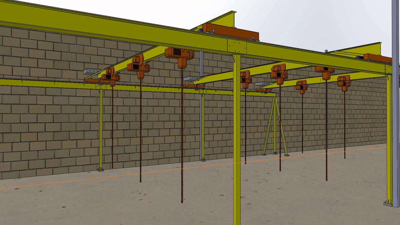 HOIST CRANE SOLIDWORKS ANIMATION